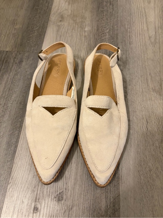 Sperry Shoes - Sperry Top-Sider Saybrook Slingback Ivory Nubuck Suede Flats